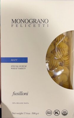 Matt 100% Organic Pasta, Fusilloni