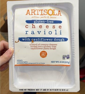 Cheese Ravioli With Cauliflower Dough, Cheese With Cauliflower Dough