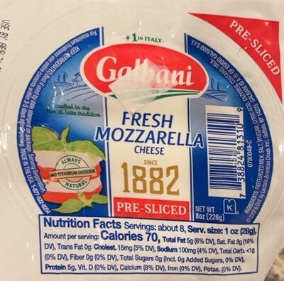 Sliced Fresh Mozzarella Cheese