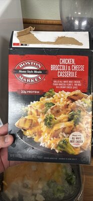 Chicken, Broccoli & Cheese Casserole Grilled White Meat Chicken, Broccoli & Rice In Creamy Cheese Sauce, Chicken, Broccoli & Cheese Casserole