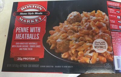 Meat Lovers Meatball With Italian Sausage Tomato Sauce And Penne Pasta, Meat Lovers Meatball