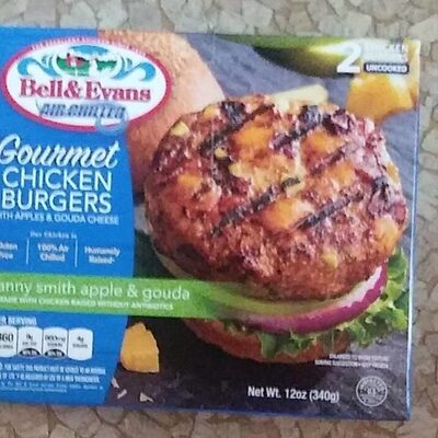 Granny Smith Apple & Gouda Gourmet Chicken Burgers With Apples & Gouda Cheese, Granny Smith Apple & Gouda