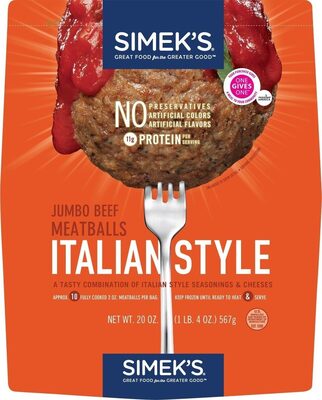 Italian Style Jumbo Beef Meatballs, Italian Style