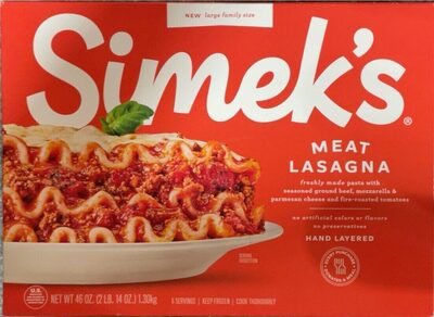 Meat Freshly Made Pasta With Seasoned Ground Beef, Mozzarella & Parmesan Cheese And Fire-Roasted Tomatoes Lasagna, Meat