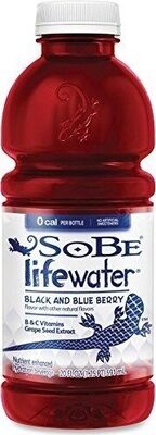 Sobe Water Black and Blueberry Vitamins B & C 20 Fluid Ounce Plastic Bottle