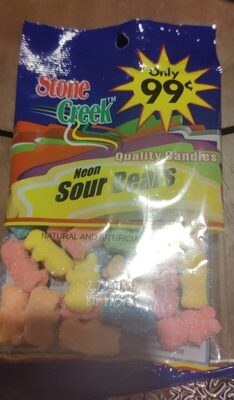 Neon Sour Gummi Bears Candies, Neon Sour