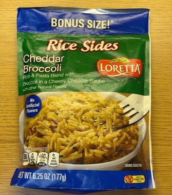 Cheddar Broccoli Flavored Gourmet Side Rice, Cheddar Broccoli