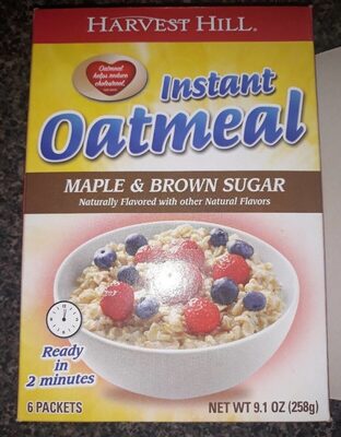 Maple & Brown Sugar Instant Oatmeal, Maple & Brown Sugar