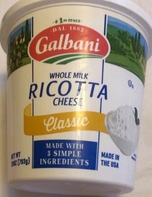 Classic Whole Milk Ricotta Cheese