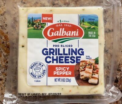 Spicy Pepper Pre-Sliced Grilling Cheese, Spicy Pepper