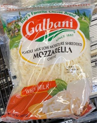 Whole Milk Low Moisture Shredded Mozzarella Cheese