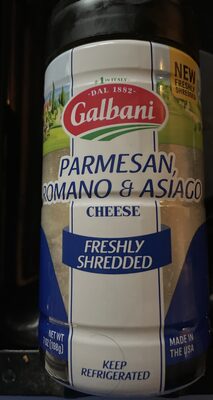 Freshly Shredded Parmesan, Romano & Asiago Cheese