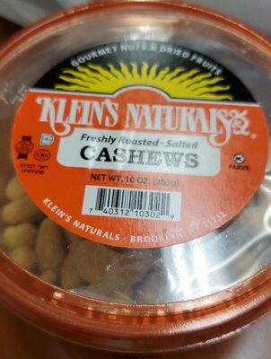 Freshly Roasted Salted Cashews