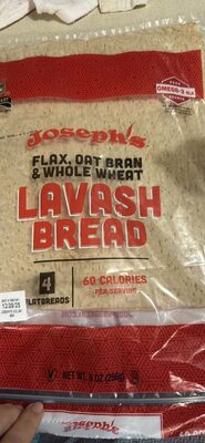 Flax Oat Bran & Whole Wheat Lavash Bread, Flax Oat Bran & Whole Wheat
