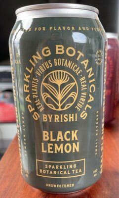 Black Lemon Sparkling Botanical Tea, Black Lemon