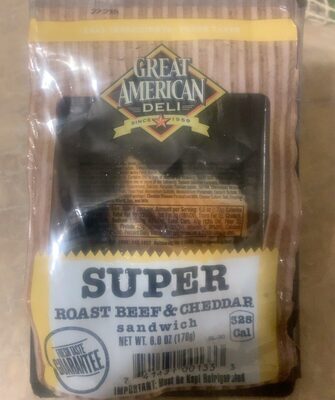 Roast Beef & Cheddar Super Sandwich, Roast Beef & Cheddar