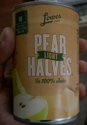 Light Pear Halves 100% Juice, Light, Pear Halves