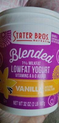 Vanilla Flavor Blended Lowfat Yogurt, Vanilla