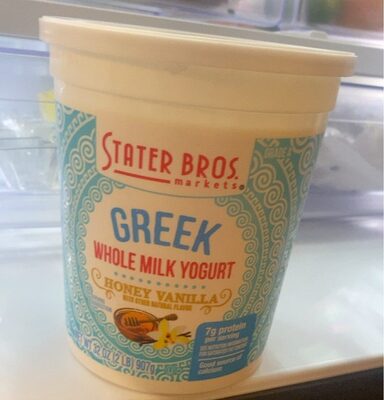 Honey Vanilla Greek Whole Milk Yogurt, Honey Vanilla