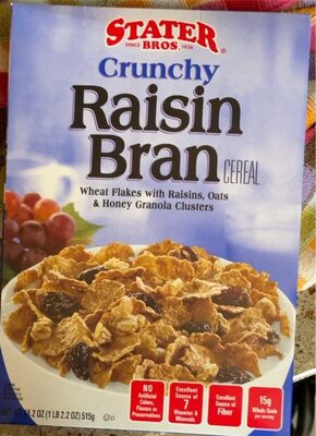 Crunchy Raisin Bran Sweet Crunchy Flakes With Plump Raisins & Oat & Honey Granola Clusters Cereal, Crunchy Raisin Bran