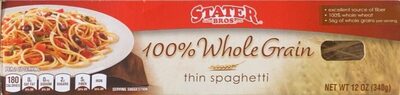 100% Whole Grain Thin Spaghetti, Whole Grain