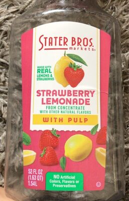 Strawberry Lemonade With Pulp From Concentrate, Strawberry Lemonade