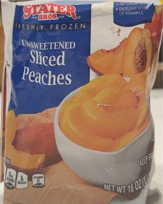 Freshly Frozen Unsweetened Sliced Peaches, Unsweetened