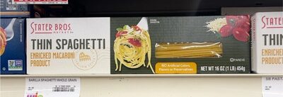 Enriched Macaroni Product, Thin Spaghetti