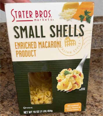 Enriched Macaroni Product, Small Shells