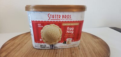 Egg Nog Creamy Frozen Custard Sprinkled With Holiday Nutmeg Spice Premium Ice Cream, Egg Nog With Holiday Nutmeg Spice
