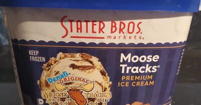 Original Moose Tracks Vanilla Premium Ice Cream With Peanut Butter Cups & Famous Moose Tracks Fudge, Original Moose Tracks