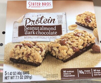 Peanut Almond Dark Chocolate Protein Chewy Bars, Peanut Almond Dark Chocolate