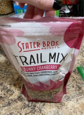 Sunny Cranberry With Dried Sweetened Cranberries, Almonds, Golden Raisins, Sunflower Kernels And Pepitas Trail Mix, Sunny Cranberry