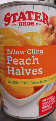 Yellow Cling Peach Halves In Clarified 100% Juice Blend