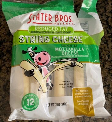 Mozzarella Reduced Fat String Cheese, Mozzarella