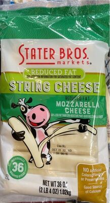 Mozzarella Reduced Fat String Cheese, Mozzarella