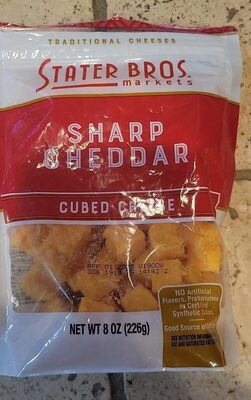 Sharp Cheddar Cubed Cheese, Sharp Cheddar