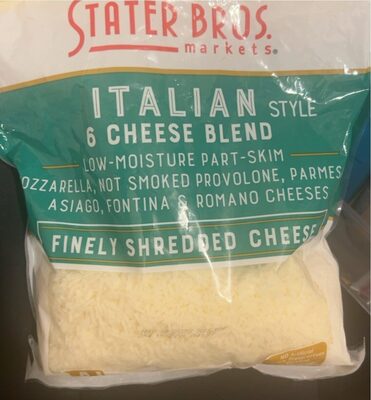 Italian Style 6 Cheese Blend Low-Moisture Part-Skim Mozzarella, Not-Smoked Provolone, Parmesan, Asiago, Fontina & Romano Finely Shredded Cheese, Italian Style 6 Cheese Blend