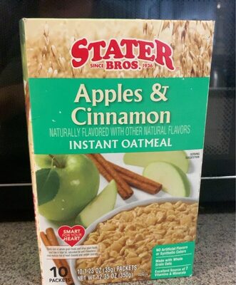 Apples & Cinnamon Flavored Instant Oatmeal, Apples & Cinnamon