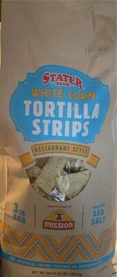White Corn Restaurant Style Tortilla Strips, White Corn