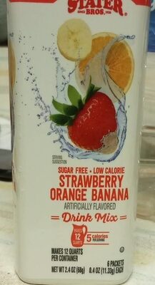 Strawberry Orange Banana Thirst Quenchers Low Calorie Drink Mix, Strawberry Orange Banana