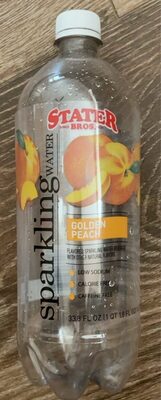 Golden Peach Flavored Sparkling Water Beverage, Golden Peach