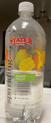 Mango Peach Flavored Sparkling Water Beverage, Mango Peach
