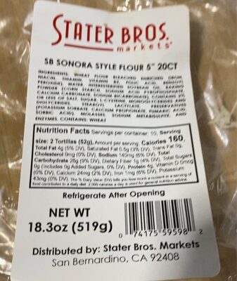 Sonora Style Flour 5" 20Ct, Sonora Style