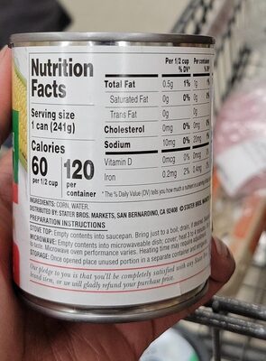 No Salt Added Whole Kernel Corn