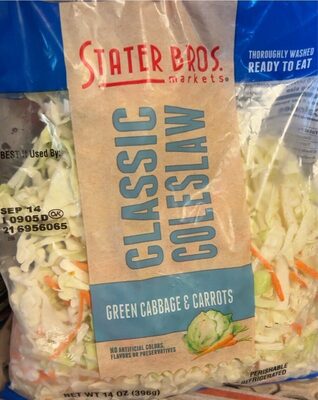 Classic Green Cabbage & Carrots Coleslaw, Classic