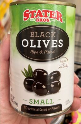 Black Ripe & Pitted Olives, Black