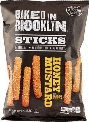 Baked In Brooklyn, All Natural Breadsticks, Honey Mustard With Sesame Seeds, Honey Mustard With Sesame Seeds