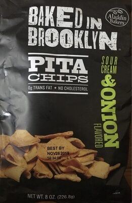 Baked In Brooklyn, Pita Chips, Sour Cream & Onion, Sour Cream & Onion