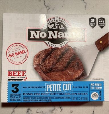 Petite Cut Boneless Beef Bottom Sirloin Steak, Petite Cut
